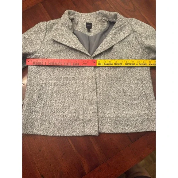 Rafaella Gray Tweed‎ Women's Coat Size Large Petite - Picture 3 of 6